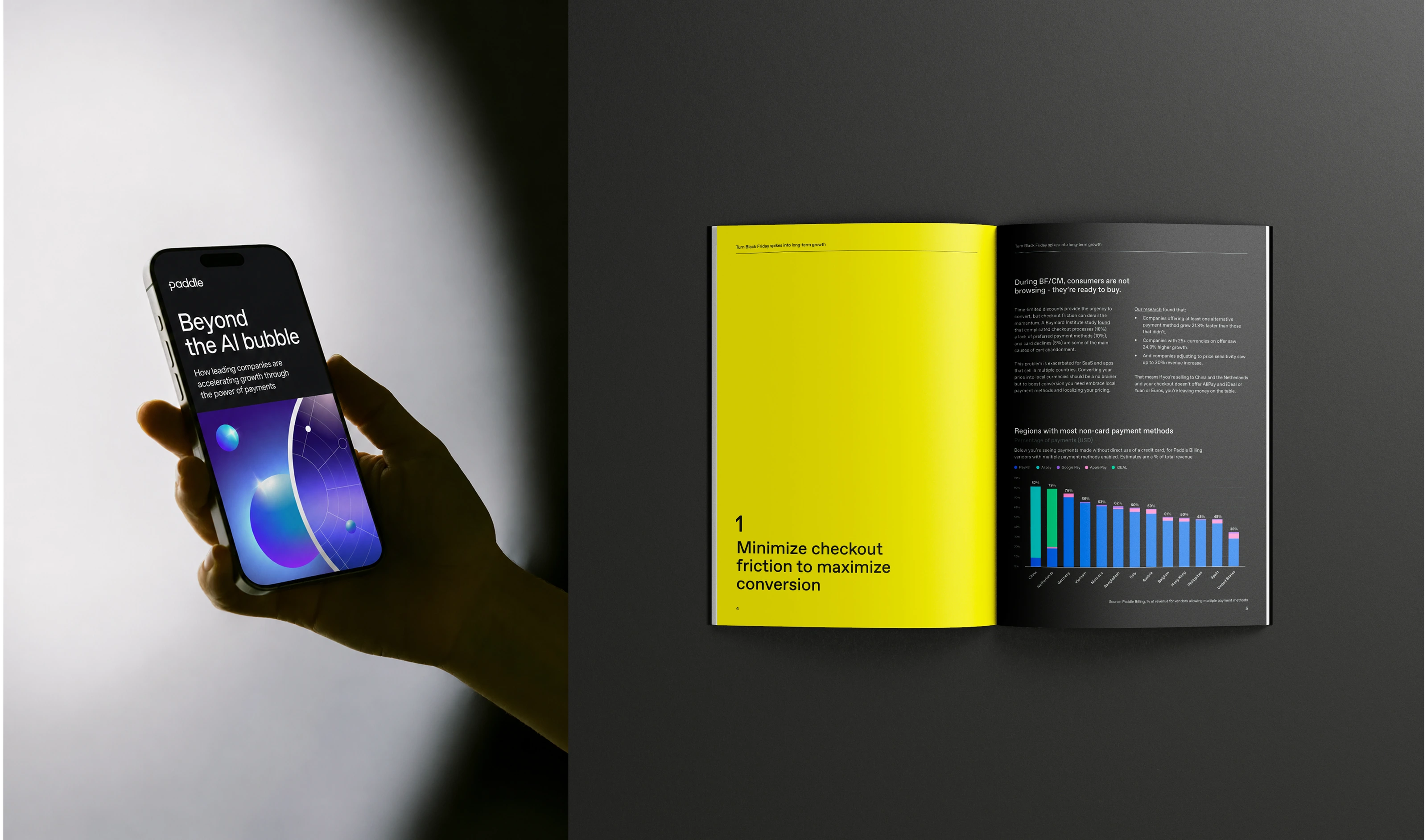 Paddle guide shown on a phone beside an open yellow-and-black report.